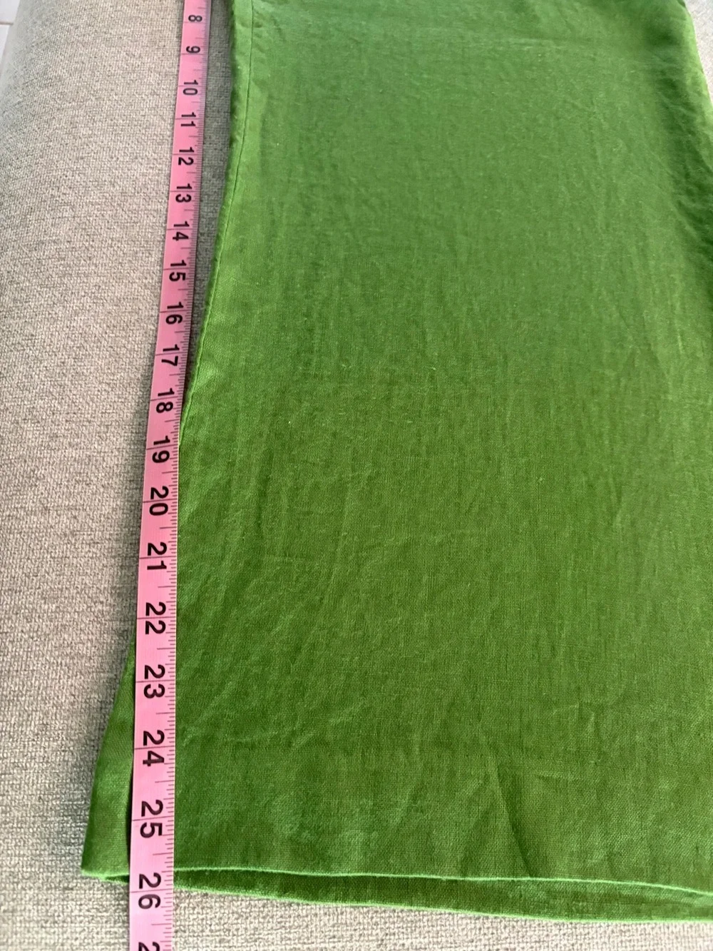 Banana Republic Mid-Rise Kick-Flare 100% Linen Ankle Pant Size 14 Green